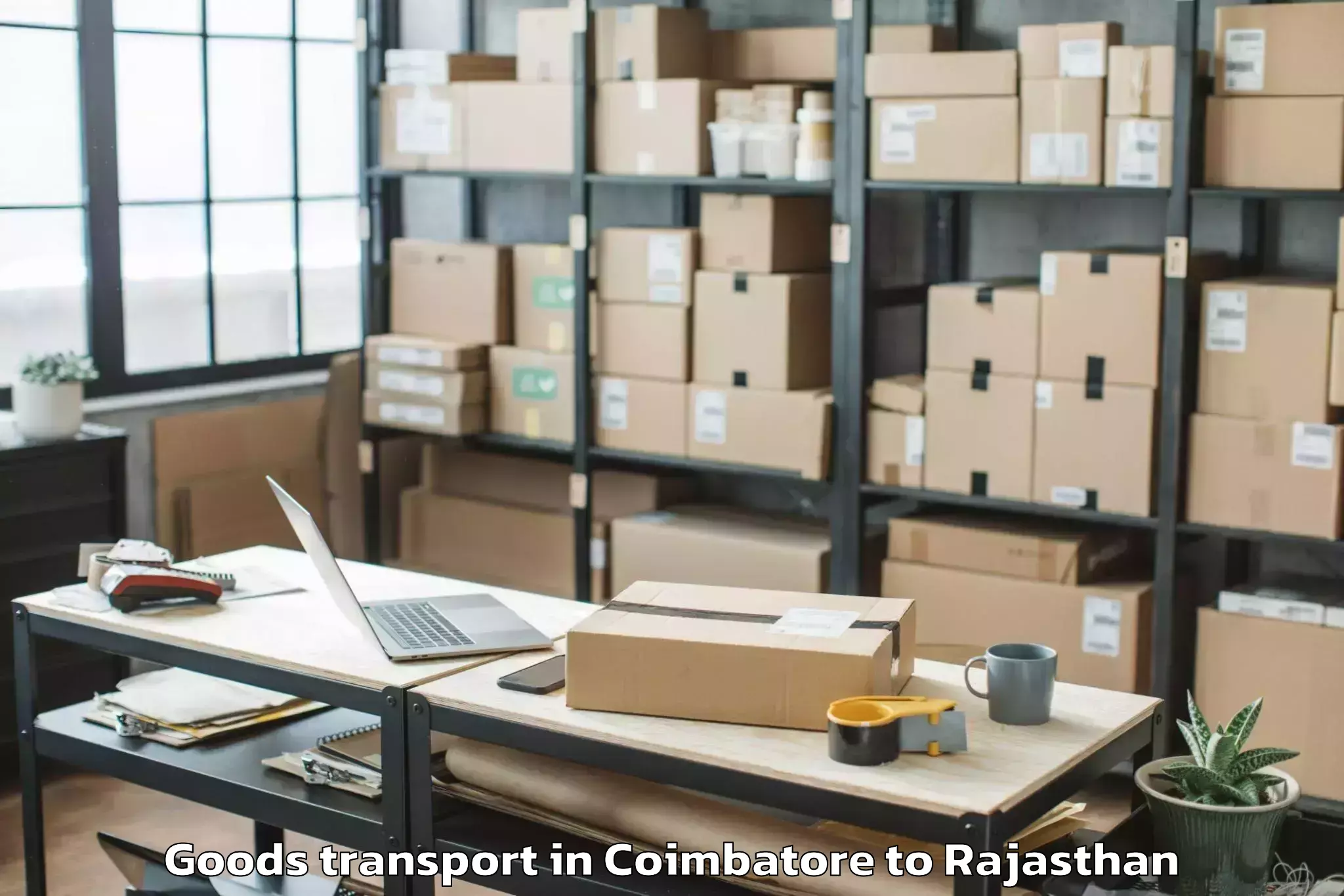 Easy Coimbatore to Niit University Neemrana Goods Transport Booking